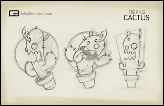 fishing cactus logo proposals